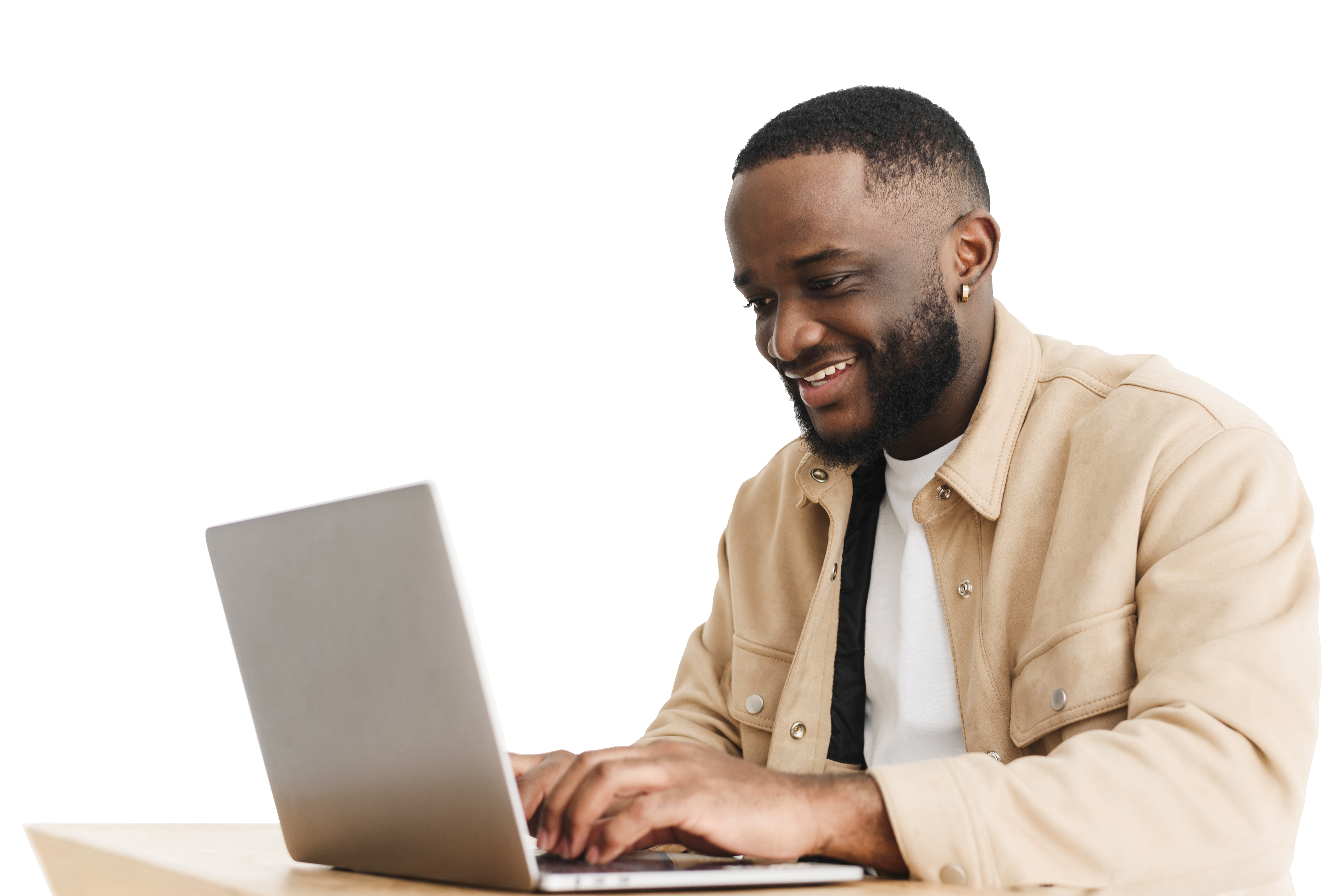 man with laptop